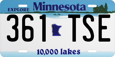MN license plate 361TSE