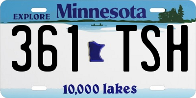MN license plate 361TSH