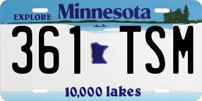MN license plate 361TSM
