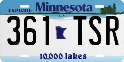 MN license plate 361TSR