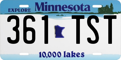 MN license plate 361TST