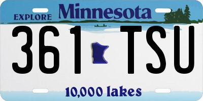 MN license plate 361TSU