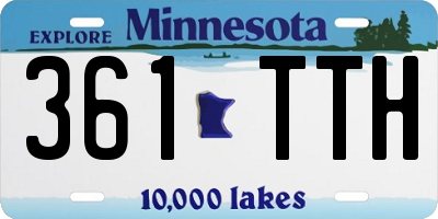 MN license plate 361TTH