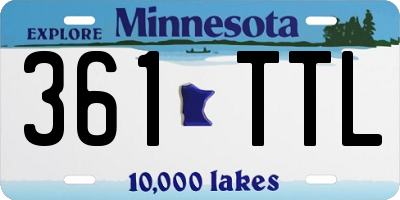 MN license plate 361TTL