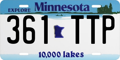 MN license plate 361TTP