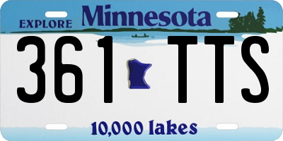 MN license plate 361TTS