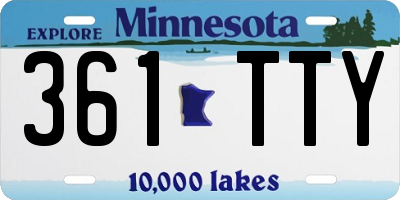 MN license plate 361TTY