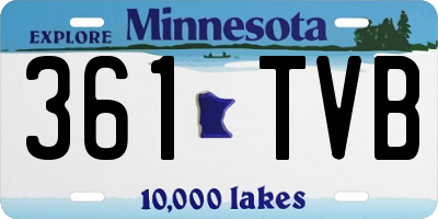 MN license plate 361TVB