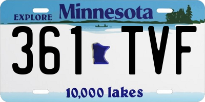 MN license plate 361TVF