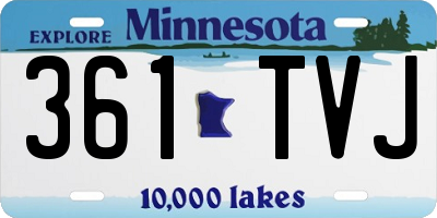 MN license plate 361TVJ