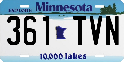MN license plate 361TVN