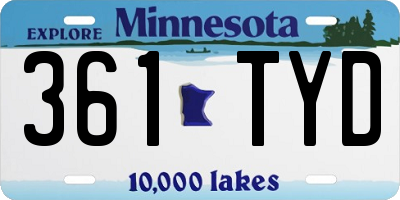 MN license plate 361TYD