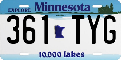 MN license plate 361TYG
