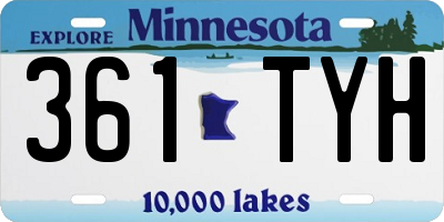 MN license plate 361TYH