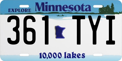 MN license plate 361TYI