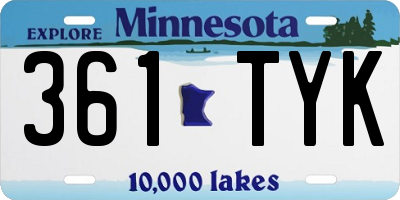 MN license plate 361TYK