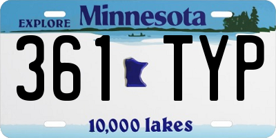 MN license plate 361TYP