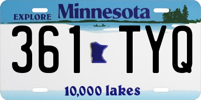 MN license plate 361TYQ