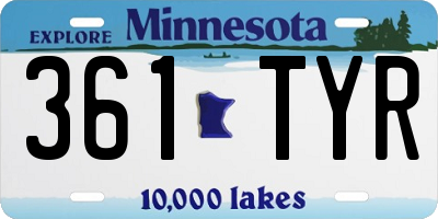 MN license plate 361TYR