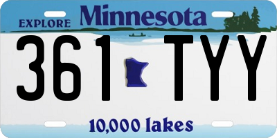 MN license plate 361TYY