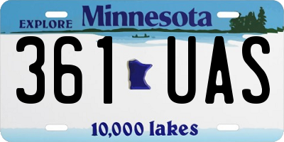 MN license plate 361UAS