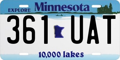 MN license plate 361UAT