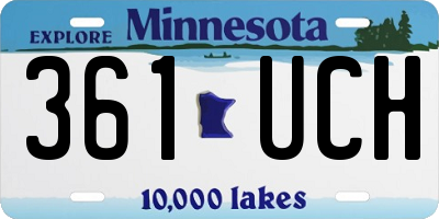 MN license plate 361UCH