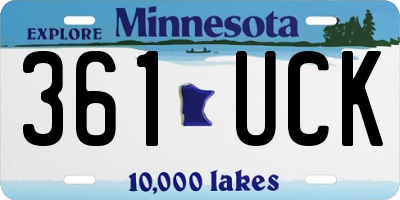 MN license plate 361UCK