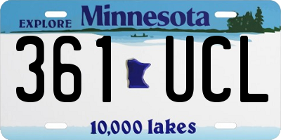 MN license plate 361UCL