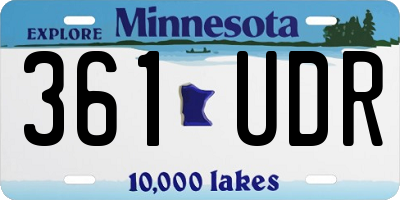 MN license plate 361UDR