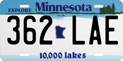 MN license plate 362LAE