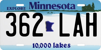 MN license plate 362LAH