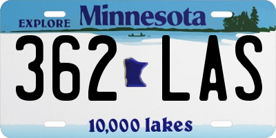 MN license plate 362LAS