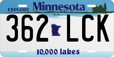 MN license plate 362LCK