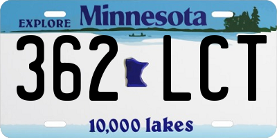 MN license plate 362LCT