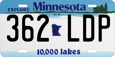 MN license plate 362LDP