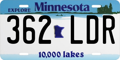 MN license plate 362LDR