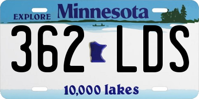 MN license plate 362LDS