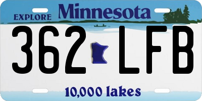 MN license plate 362LFB