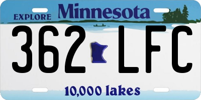 MN license plate 362LFC