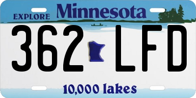 MN license plate 362LFD