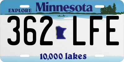 MN license plate 362LFE