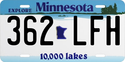 MN license plate 362LFH