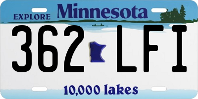 MN license plate 362LFI