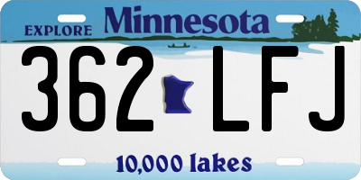 MN license plate 362LFJ