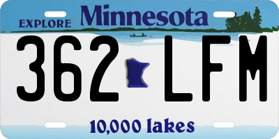 MN license plate 362LFM