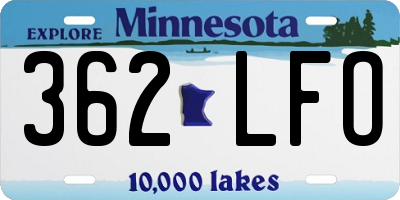MN license plate 362LFO