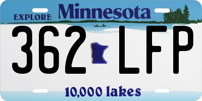 MN license plate 362LFP