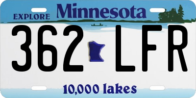 MN license plate 362LFR