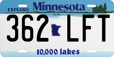 MN license plate 362LFT